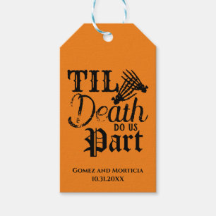 Til Death Do Us Part Halloween Wedding Anniversary Gift Tags
