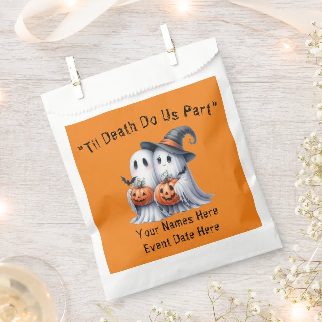 Til Death Do Us Part Halloween Wedding Favour Bag (Clipped)