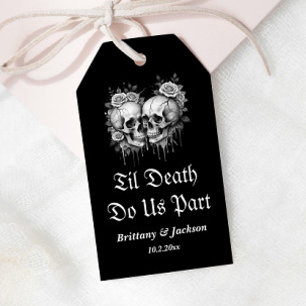 Til Death Do Us Part Halloween Wedding Favour Gift Tags