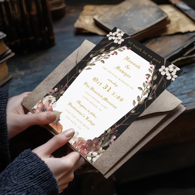 'Til Death Do Us Part Halloween Wedding Invitation (Creator Uploaded)