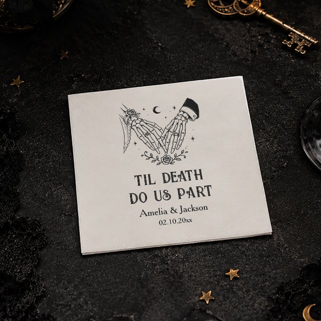 Til Death Do Us Part Halloween Wedding Napkin (Creator Uploaded)