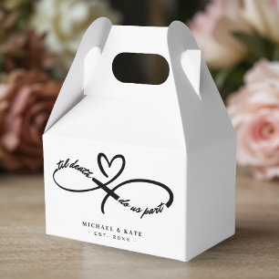Til Death Do Us Part Infinity Symbol Heart Wedding Favor Box