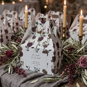 ’Til Death Do Us Part Light Gray Gothic Wedding Favor Box