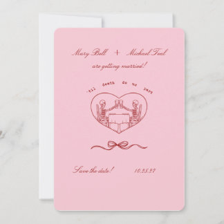 TIL DEATH DO US PART MINIMALIST SAVE THE DATE  INVITATION