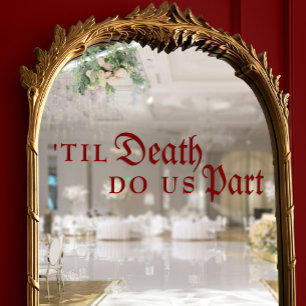 Til Death Do Us Part Red Vampire Wedding Window Cling