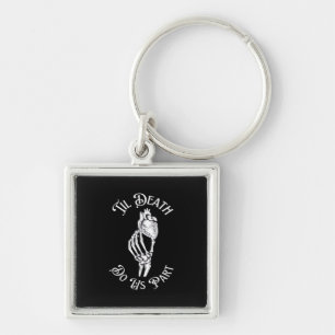Til Death Do Us Part Skeleton Hand Holding Anatomi Keychain