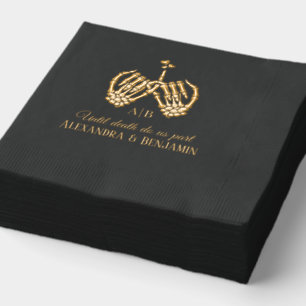 Til Death Do Us Part Skeleton Hands Pinky Swear #2 Foil Napkins