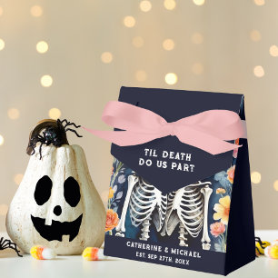 Til Death Do Us Part Skeletons Gothic Wedding Favor Box
