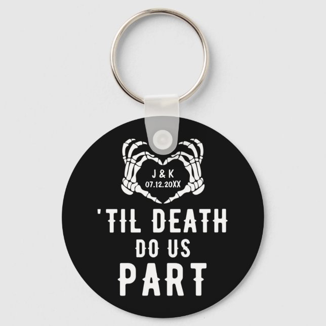 Til Death Do Us Part Wedding Favours Custom Keychain (Front)