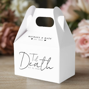 Til Death Do Us Part White Wedding Favor Box