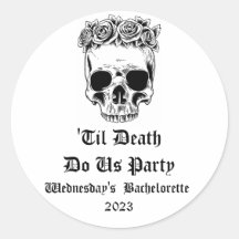 'Til Death Do Us Party Bachelorette Party Stickers