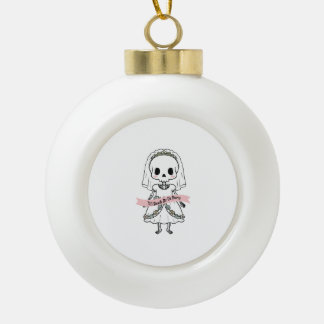 Til Death Do Us Party Halloween Ceramic Ball Christmas Ornament