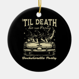 Til Death Do Us Party Halloween D Yellow Ceramic Ornament