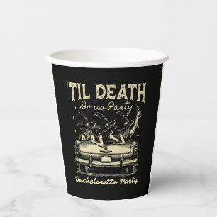 Til Death Do Us Party Halloween D Yellow Paper Cups