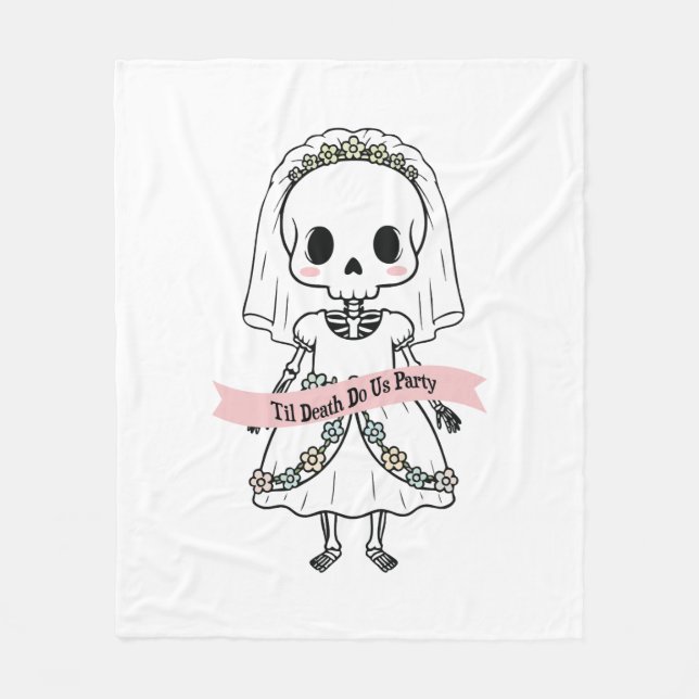 Til Death Do Us Party Halloween Fleece Blanket (Front)