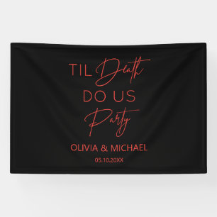 Til death do us party halloween wedding banner
