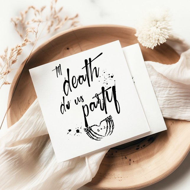 Til death do us party wedding favour napkin (Creator Uploaded)