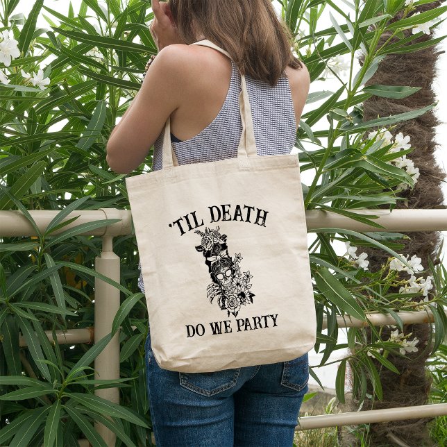 Til Death Do We Part Bachelorette Party Customized Large Tote Bag (Creator Uploaded)