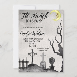 Til Death Do We Party Bachelorette Party Invitation