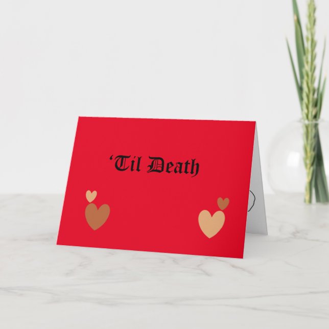 'Til Death Gothic Faire-part de mariage (Devant)