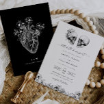 Til Death Gothic Skull Dark Black Floral Wedding Invitation<br><div class="desc">Celebrate your love with an edgy and dramatic "Til Death Gothic Skull Dark Black Floral Wedding Invitation." Featuring bold, gothic skull imagery paired with dark black florals, this invitation creates a moody and romantic atmosphere for couples who appreciate a unique, alternative style. The intricate floral details and dark colour palette...</div>