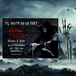 Til Death Gothic Wedding Save The Date