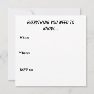 'Til Death Invitation