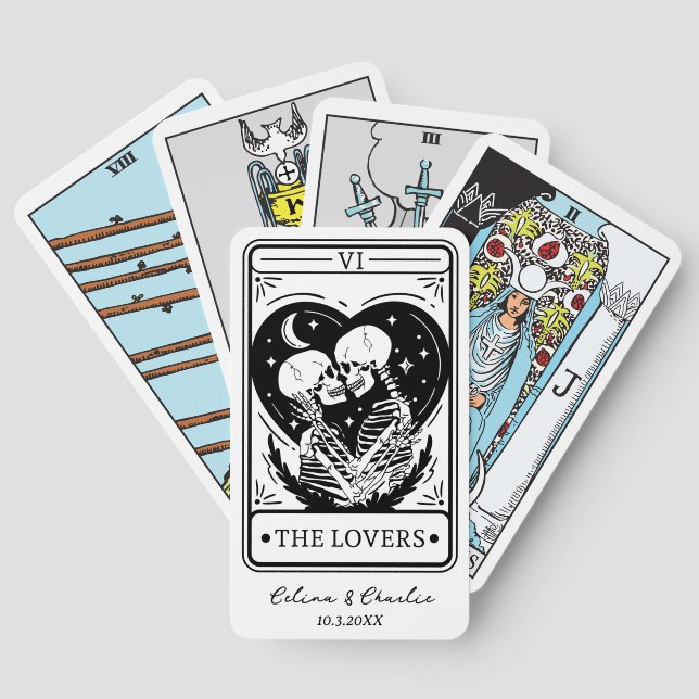 Til Death Lovers Personalized Wedding Tarot Cards (Back)