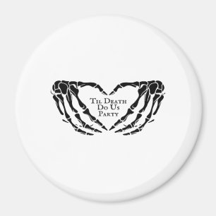 Til Death Skeleton Heart Hands Gothic Mood Magnet