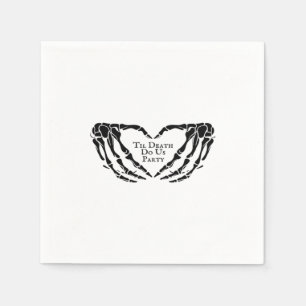 Til Death - Skeleton Heart Hands  Napkin