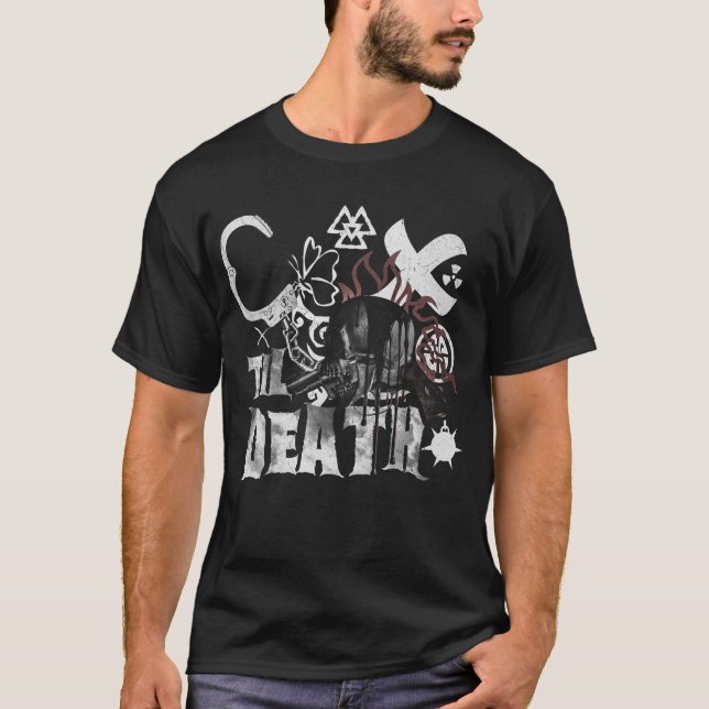Til Death Skull Gothic Bachelor Party T-Shirt | Ha (Front)