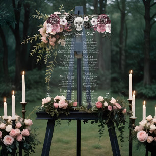 Til Death Squelette Mariage gothique Tableau de si