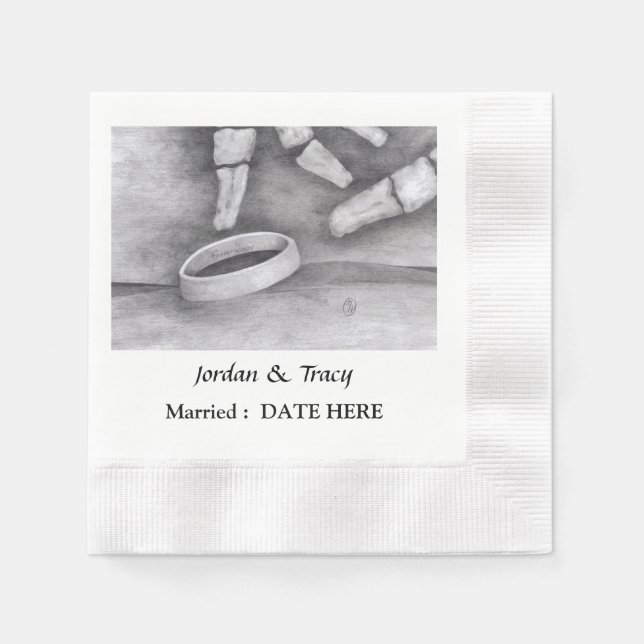 "Til Death" Themed Art Napkin (Front)