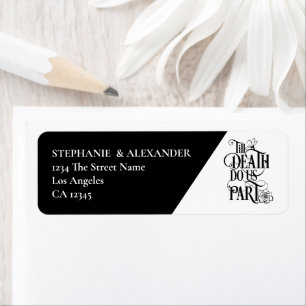 Til Death Us Do Part Gothic Return Address Wedding