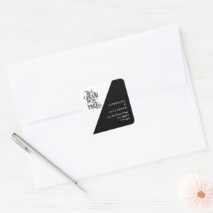 Til Death Us Do Part Return Address Gothic Wedding Square Sticker