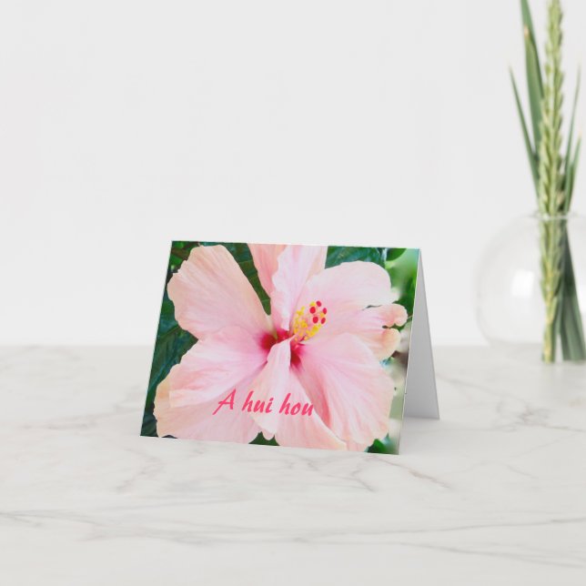 Til We Meet Again Hibiscus Sympathy Thank You Card (Front)