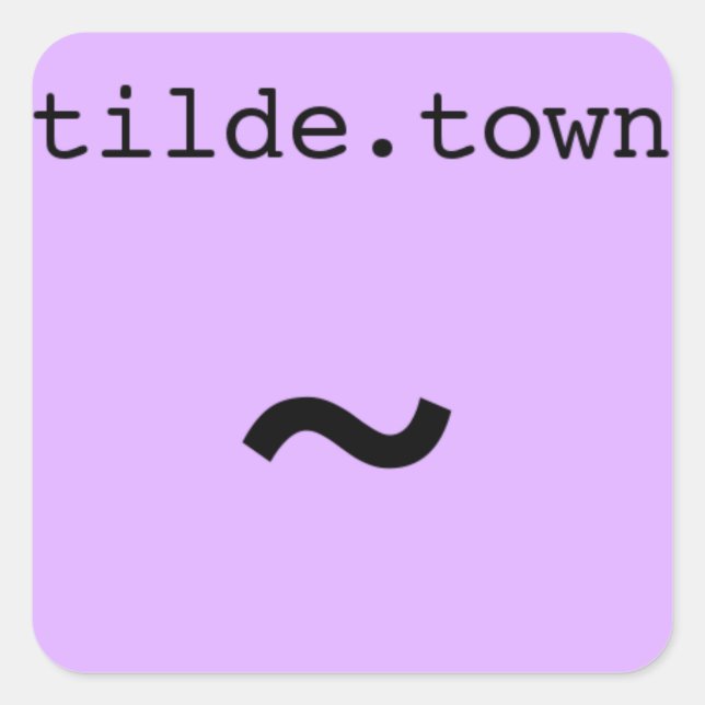 tilde.town little square sticker (Front)