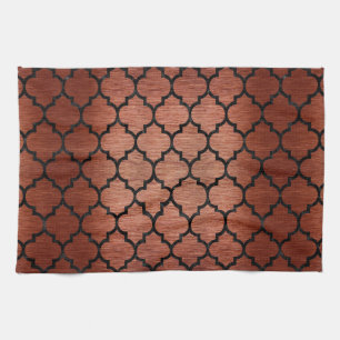 TILE1 BLACK MARBLE & COPPER BRUSHED METAL (R) KITCHEN TOWEL