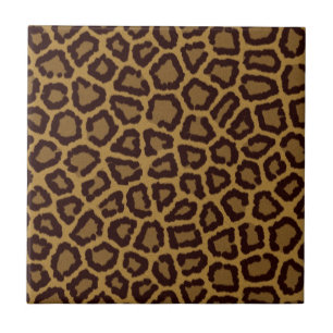 Tile background with a leopard fur