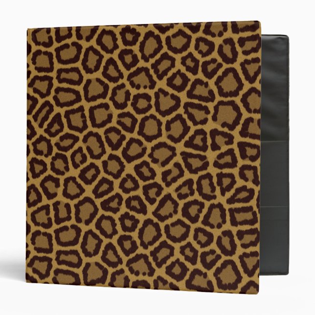 Tile background with a leopard fur binder (Front/Inside)