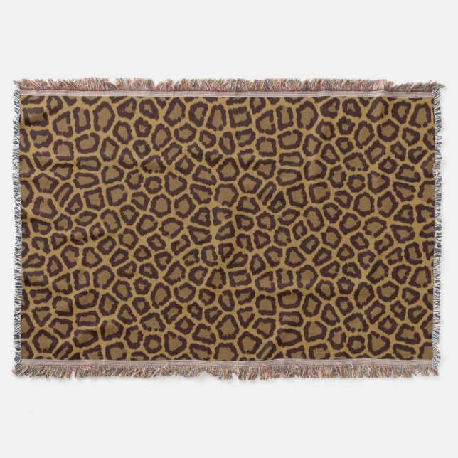 Tile background with a leopard fur throw blanket (Front)