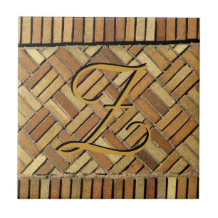 Tile - Brick Wall with Monogram
