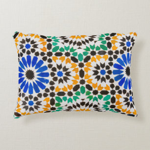 Tile decoration at Bahia Palace Decorative Pillow