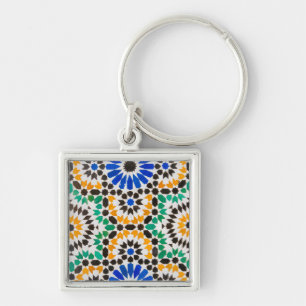 Tile decoration at Bahia Palace Keychain