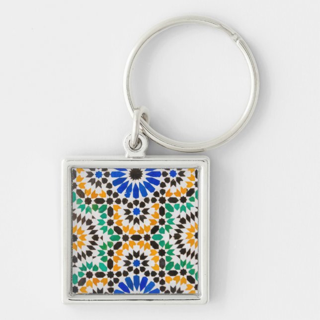 Tile decoration at Bahia Palace Keychain (Front)