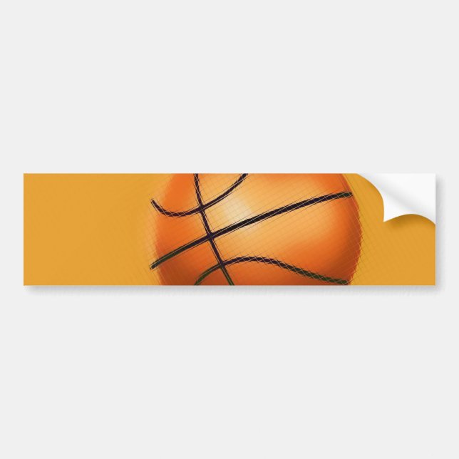 Tile Effect Basketball Bumper Sticker (Front)