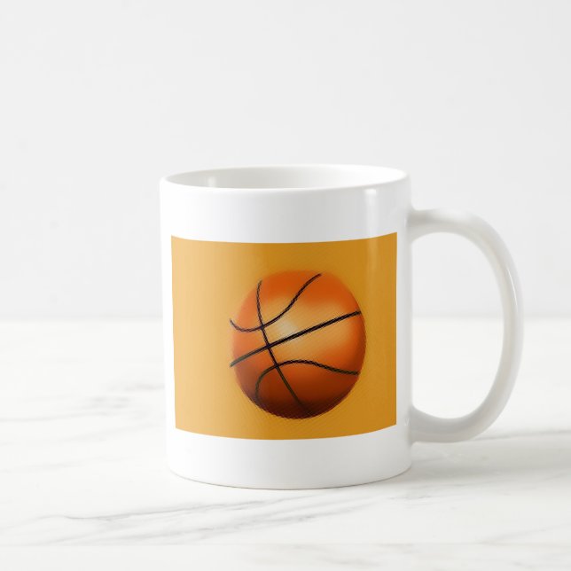 Tile Effect Basketball Coffee Mug (Right)