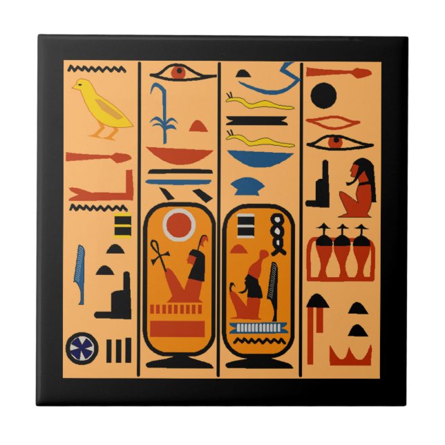 Tile Egyptian Egyptology Hieroglyphics Symb Egypt (Front)