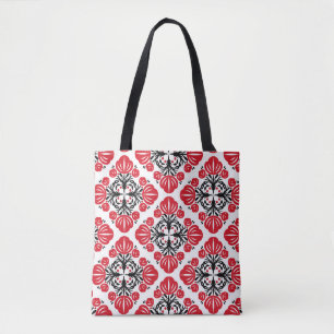 Tile floral pattern. Folk art bloom. Tote Bag