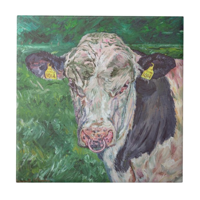 Tile - Irish Friesian Bull (Front)